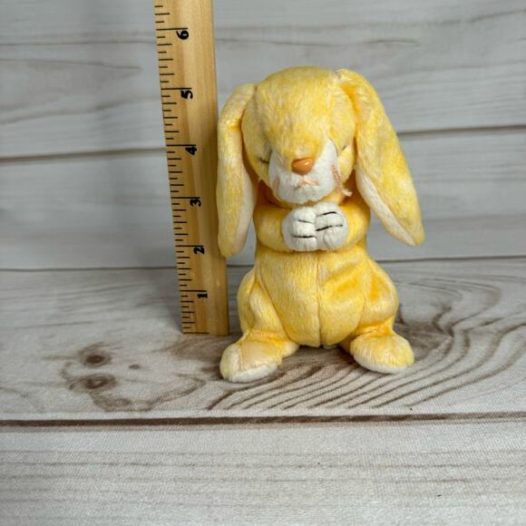 TY Beanie Buddy Grace The Praying Easter Bunny Rabbit - 2000 - 5" Long - Picture 3 of 3